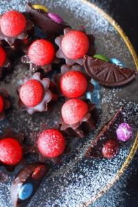 Bonbon au chocolat à la fraise tagada