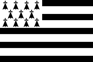 Flag of Brittany (Gwenn ha du)