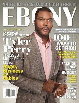 Tyler Perry en couverture d'Ebony mag