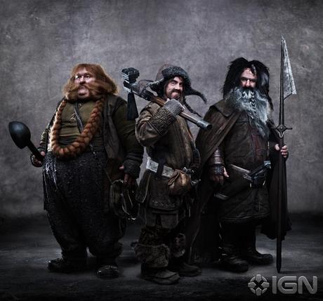 Bilbo le Hobbit : Bombur, Bofur et Bifur en photo