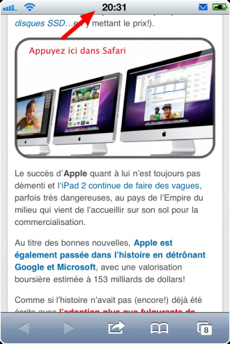 Remontee astuce iOS iPhone et iPad: 10 astuces que vous ignorez!