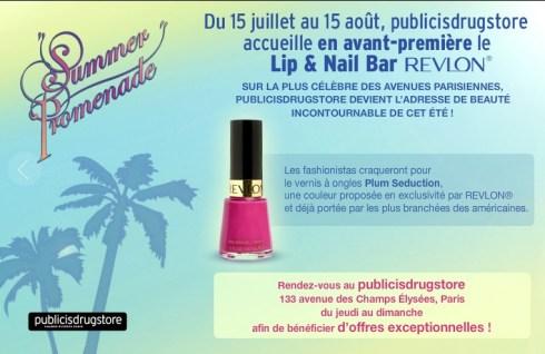 Summer Promenade… Le Lip&Nail; Bar éphémère de Revlon!