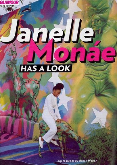 Janelle Monae à la une du magazine Glamour (US)