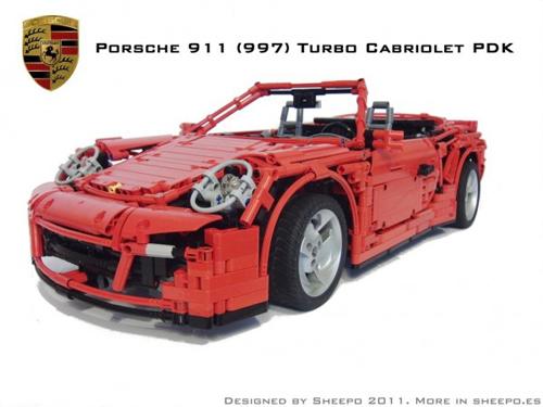 cimg062311 1 e13105571762671 La Porsche 911 (997) Turbo Cabriolet PDK en Lego !