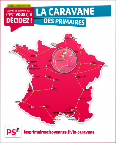 La caravane des primaires, le PS se mobilise pour sensibiliser les citoyens aux Primaires citoyennes