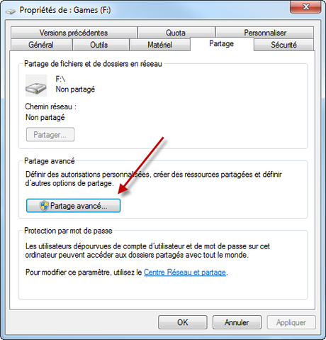 Comment partager une partition de votre disque dur sous Windows 7