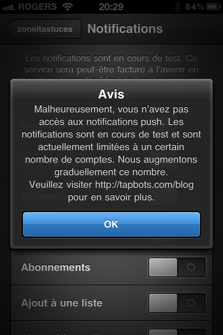 Tweetbot passe en version 1.4, notifications Push au menu!