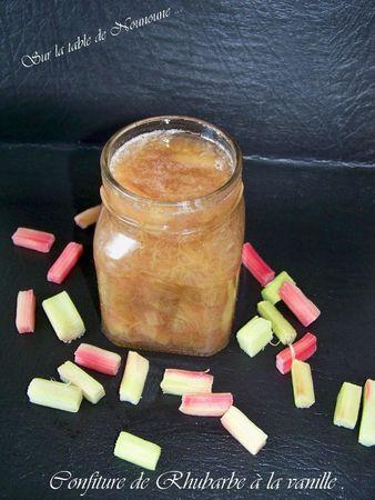 Confiture de Rhubarbe à la vanille 1