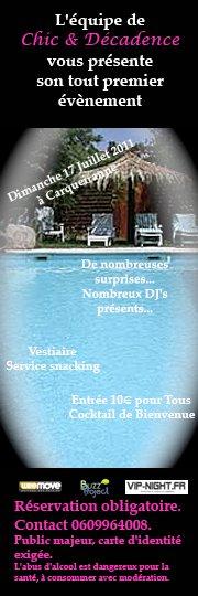 GARDEN PARTY by Chic & Décadence DIMANCHE 17 juillet Carqueiranne