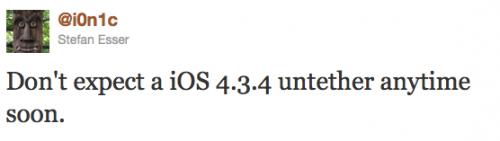 Un jailbreak iOS 4.3.4 untethered est illusoire...