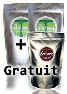 500gr de Baomix, la pulpe de baobab+500gr de Baomix cacao gratuit!