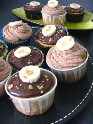 Muffins (ou cupcakes) banane, chocolat & beurre d'érable (Recette de Ricardo - Québec)