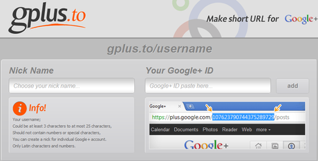 Raccourcir une URL de Google+ avec gplus.to