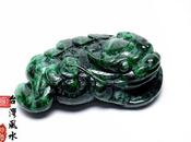 Grenouille trois pattes jade vert