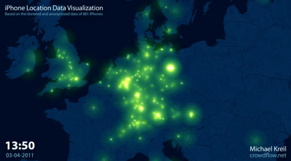 Screenshot 2011 07 18 17h 51m 59s 600x333 Une vidéo de 880 iPhones trackés en Europe