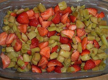 Crumble fraises-rhubarbe