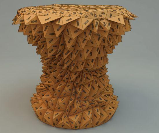 Tabouret Origami par Riccardo Bovo