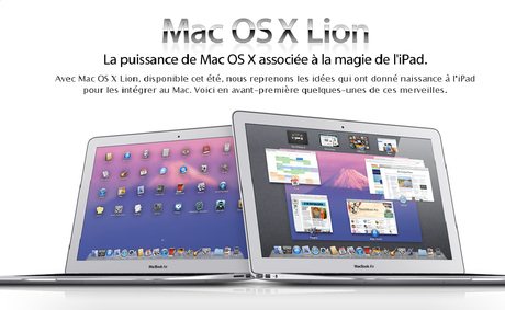 Mac OS X Lion et un nouveau Macbook Air prévue le 20 juillet