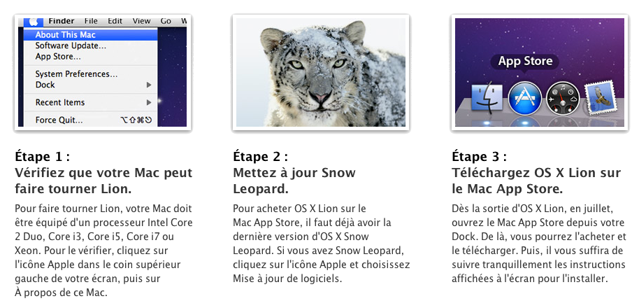 OS X Lion disponible sur le Mac App Store