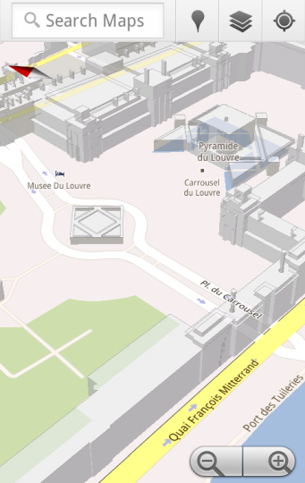 louvre 341x540 Paris en 3D sous Google Maps