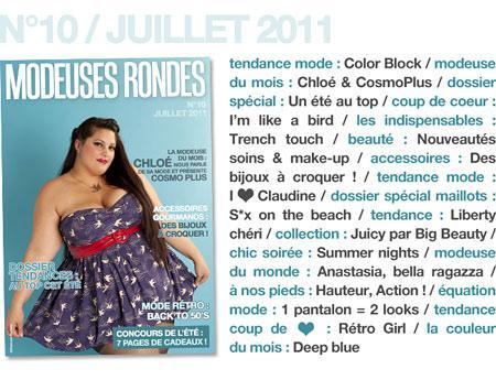 Modeuses Rondes Magazine Juillet 2011
