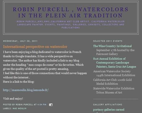 International perspective on watercolor by Robin Purcell