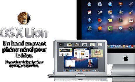 Mac OS X Lion est disponible sur le Mac App Store pour 23,99€