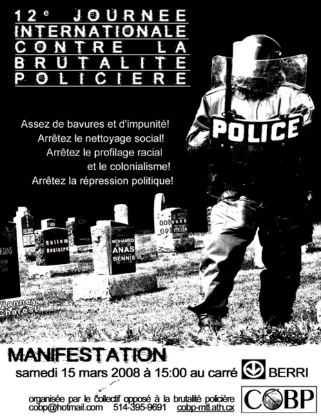 Manifestation contre la brutalité policière