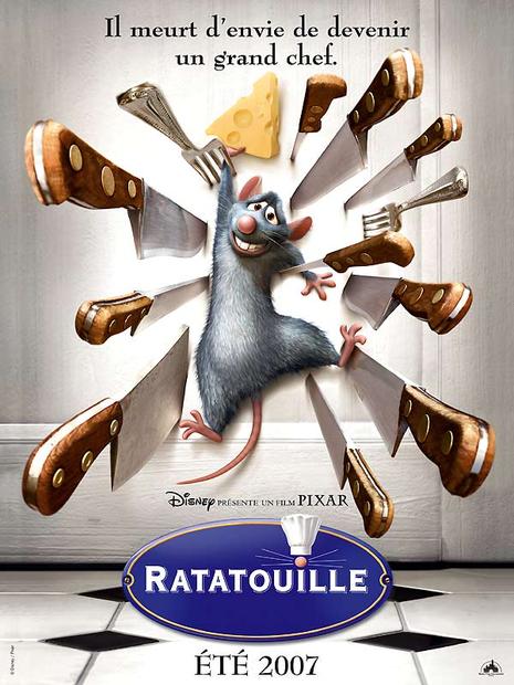 affiche du dessin animé ratatouille de pixar