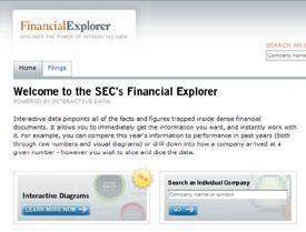 SEC Financial Explorer home page