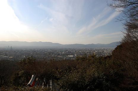 La vue du haut de Fushimi Inari Taisha