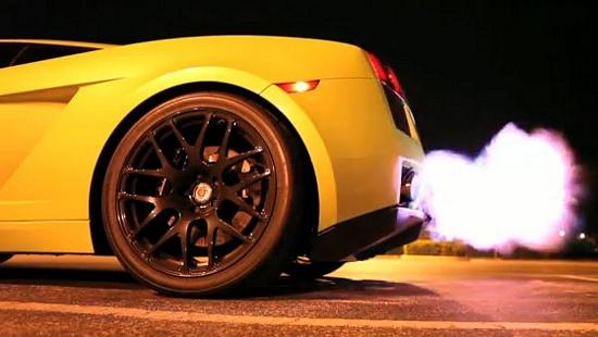Lamborghini Shooting Flames (Twin Turbo Gallardo)