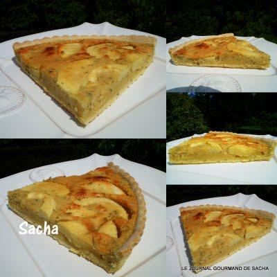 Tarte aux pommes et miel de thym Abbaye de St Hilaire