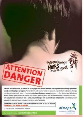 Tatouages au Henné noir: Attention Danger!!!