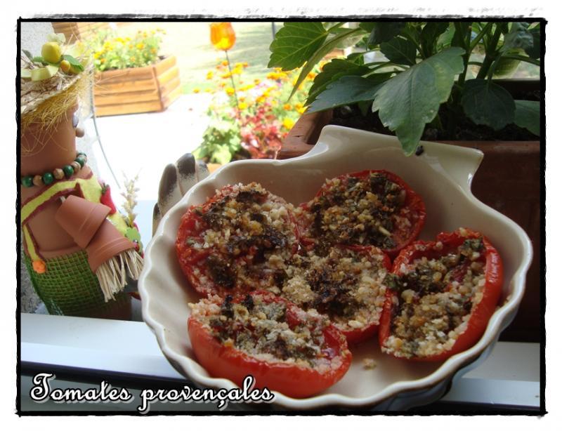 Tomates provençales et haricots verts du jardin