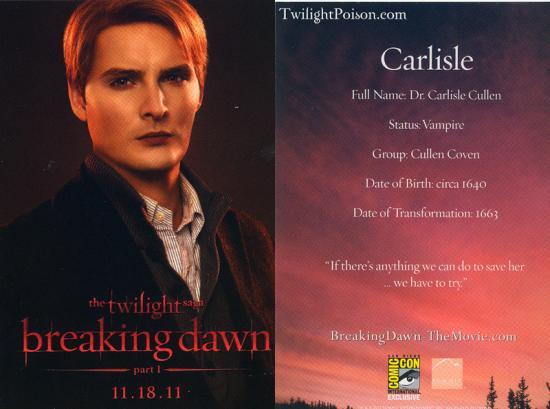 Trois nouvelles cartes promotionnelles de Breaking Dawn