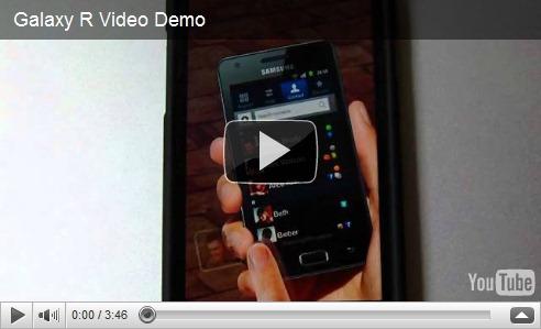 Video demo Samsung Galaxy R