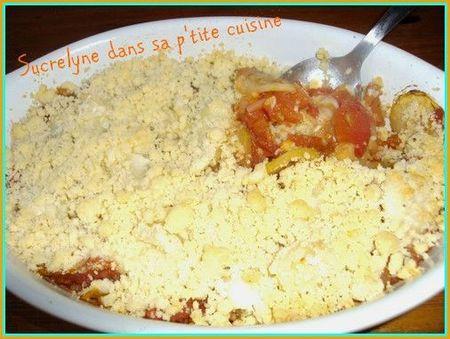 Crumble tomates, courgettes et chèvre crum1