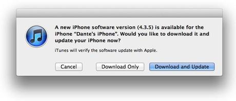 iOS 4.3.5 est disponible au téléchargement (+ Liens de téléchargement)
