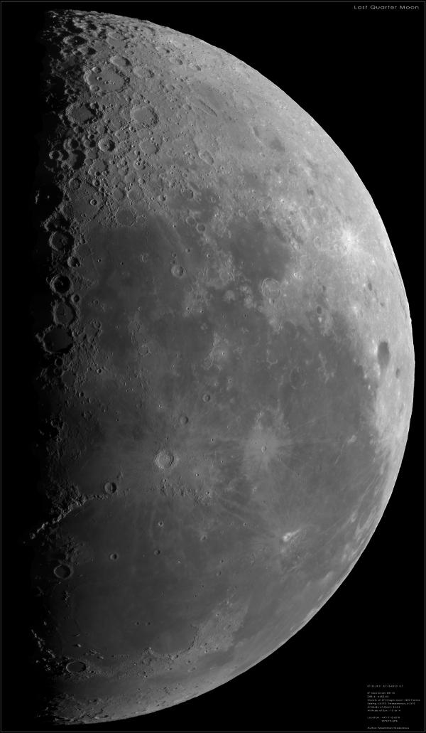 Image du dernier quartier de lune avec une DBK 41AU02.AS