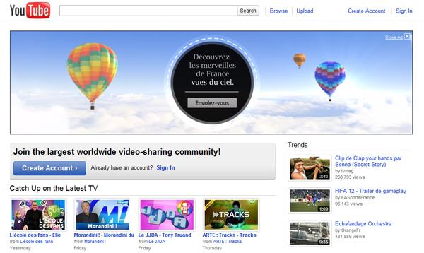 vue du ciel pub interactive Vue du ciel, première publicité en html5