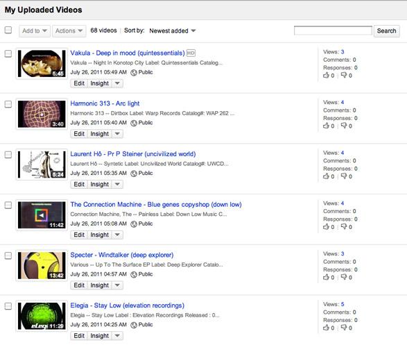 Six nouveaux morceaux sur YouTube