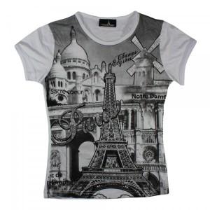 T-shirt Paris Montmartre Blanc
