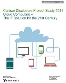 Carbon Disclosure Project - CDP - rapport cloud computing - verdantix - 2011 - couverture