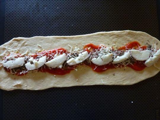 Mini pizzas roulées aux 2 fromages