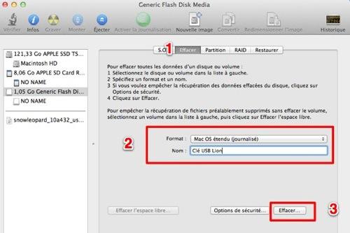 installation mac osx lion 3 2 Comment installer Mac OSX Lion sur une clé usb