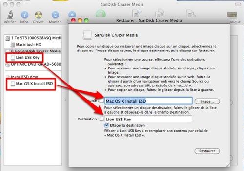 installation mac osx lion 4 Comment installer Mac OSX Lion sur une clé usb