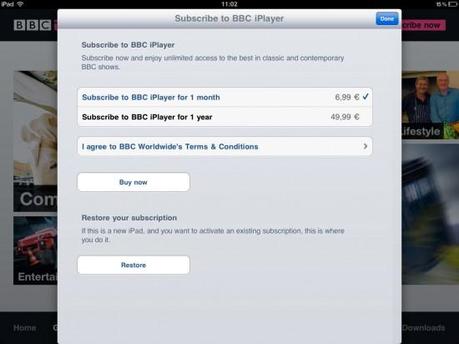 Les émissions et séries de la BBC désormais accessibles depuis l’application iPad BBC Player