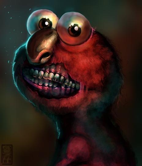 Scary Elmo by Tyra WhiteMeadows