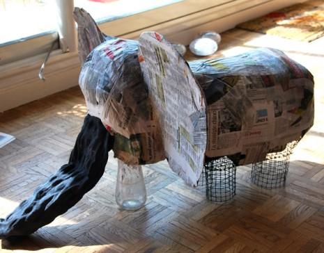 Un éléphant en papier mâché !